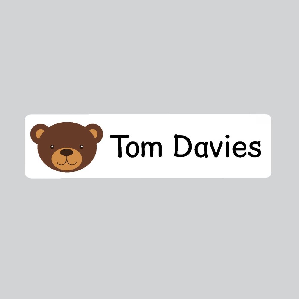 25 x Personalised Iron-on Name Labels - Bear