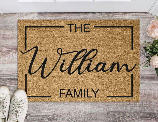 Personalised Coir Door Mat - The (Name) Family