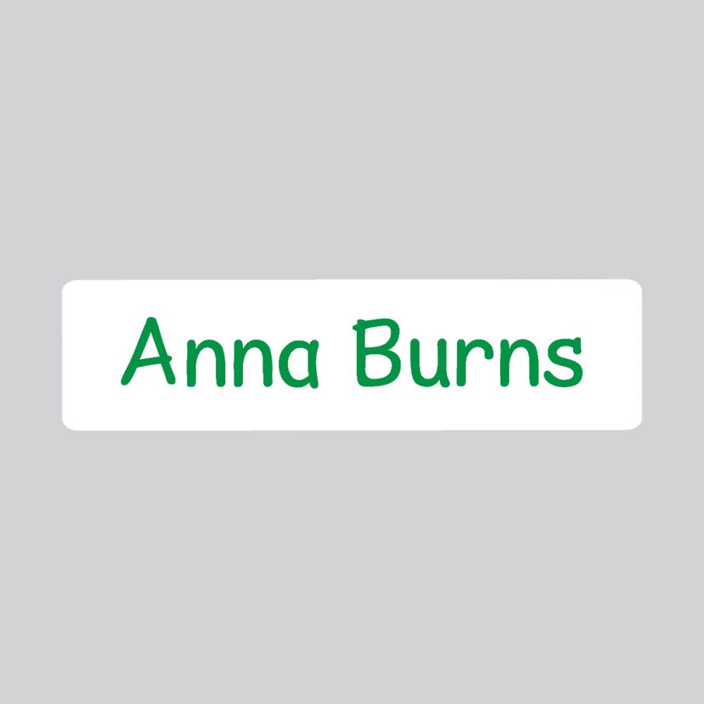 25 x Personalised Iron-on Name Labels - Green