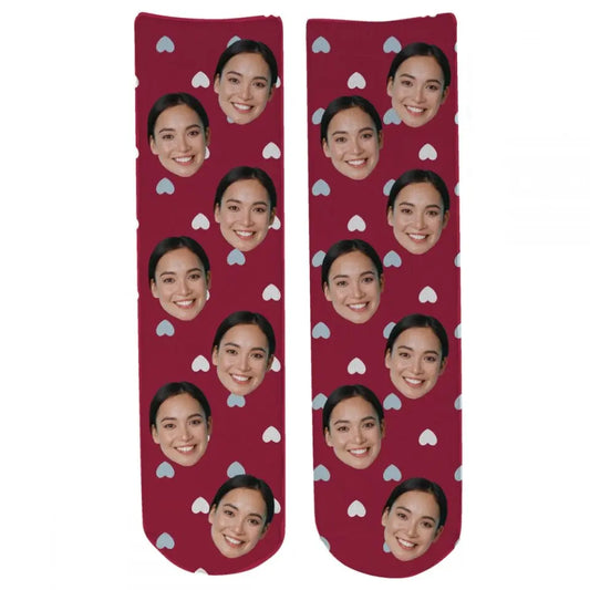 Personalised Valentine Face Socks - V01 BR