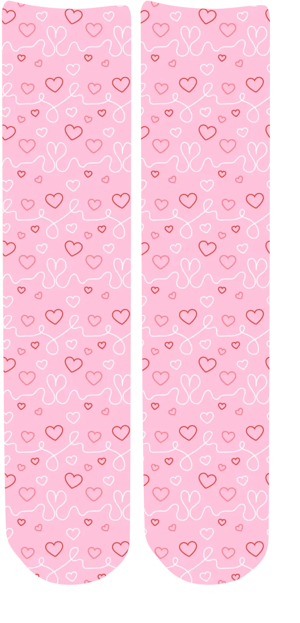 Personalised Valentine Face Socks - V05 Hearts_LN