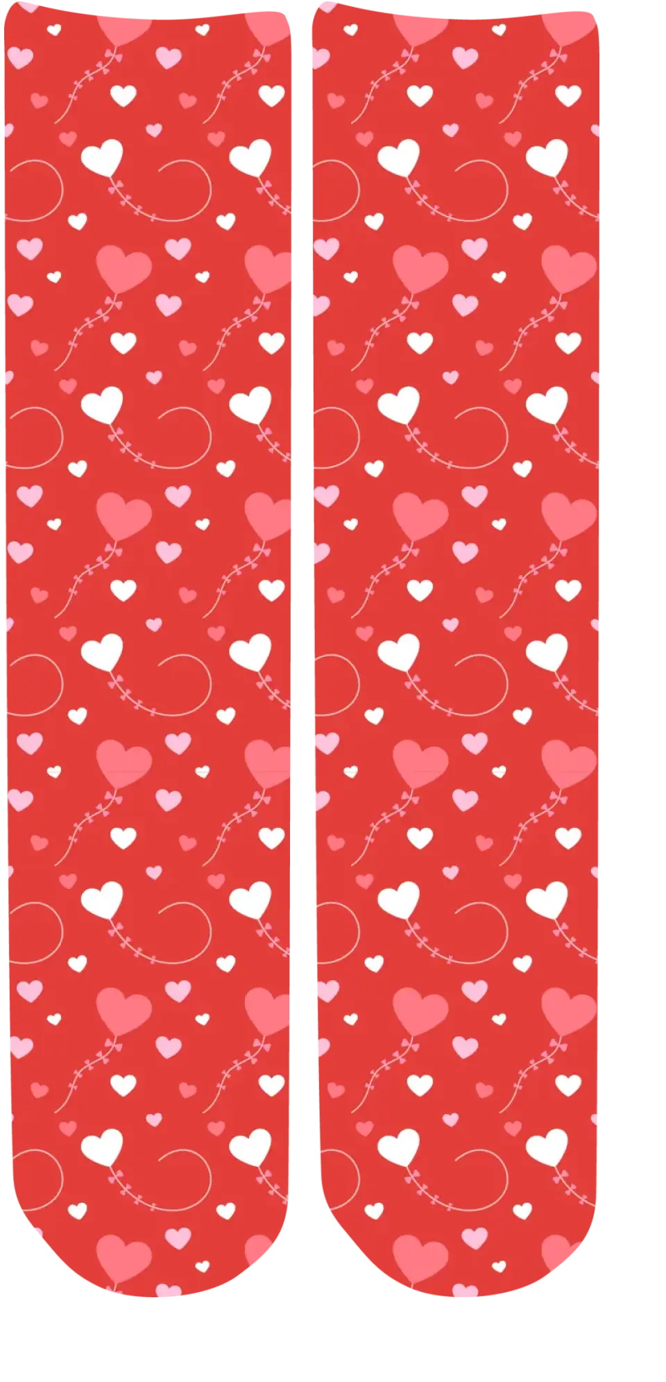 Personalised Valentine Face Socks - V06 Hearts_St Red