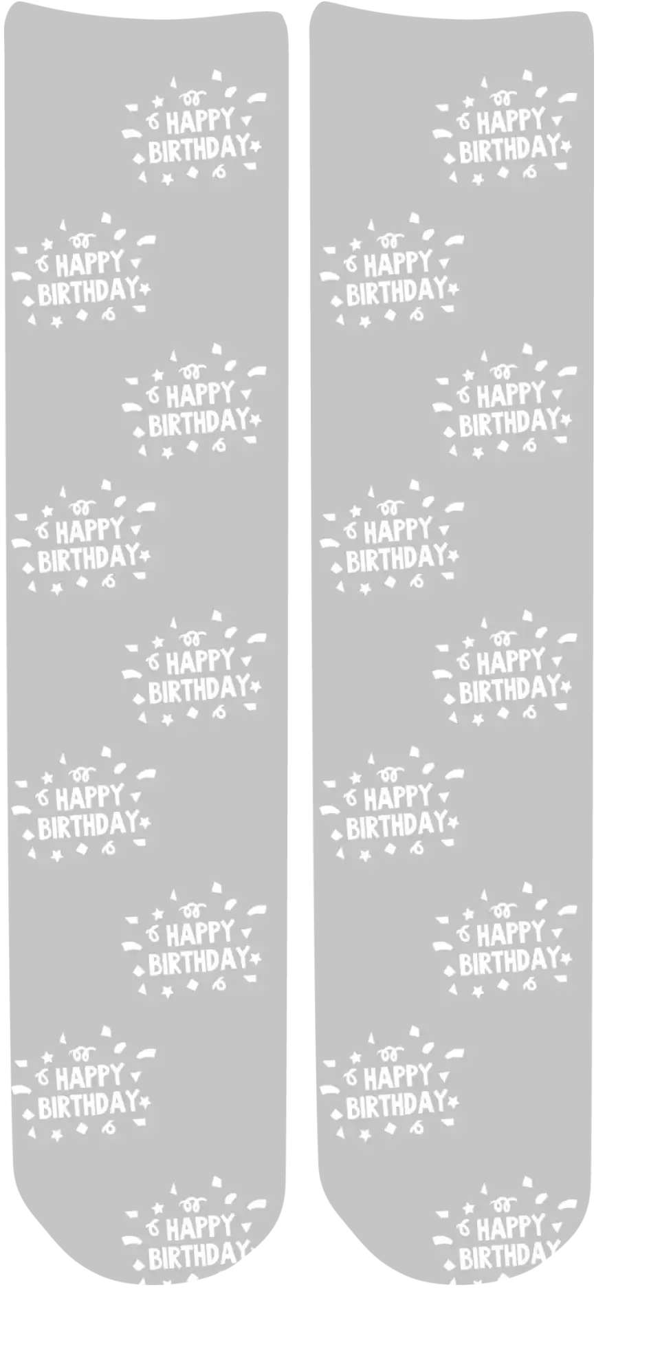 Personalised Face Socks - Happy Birthday Grey