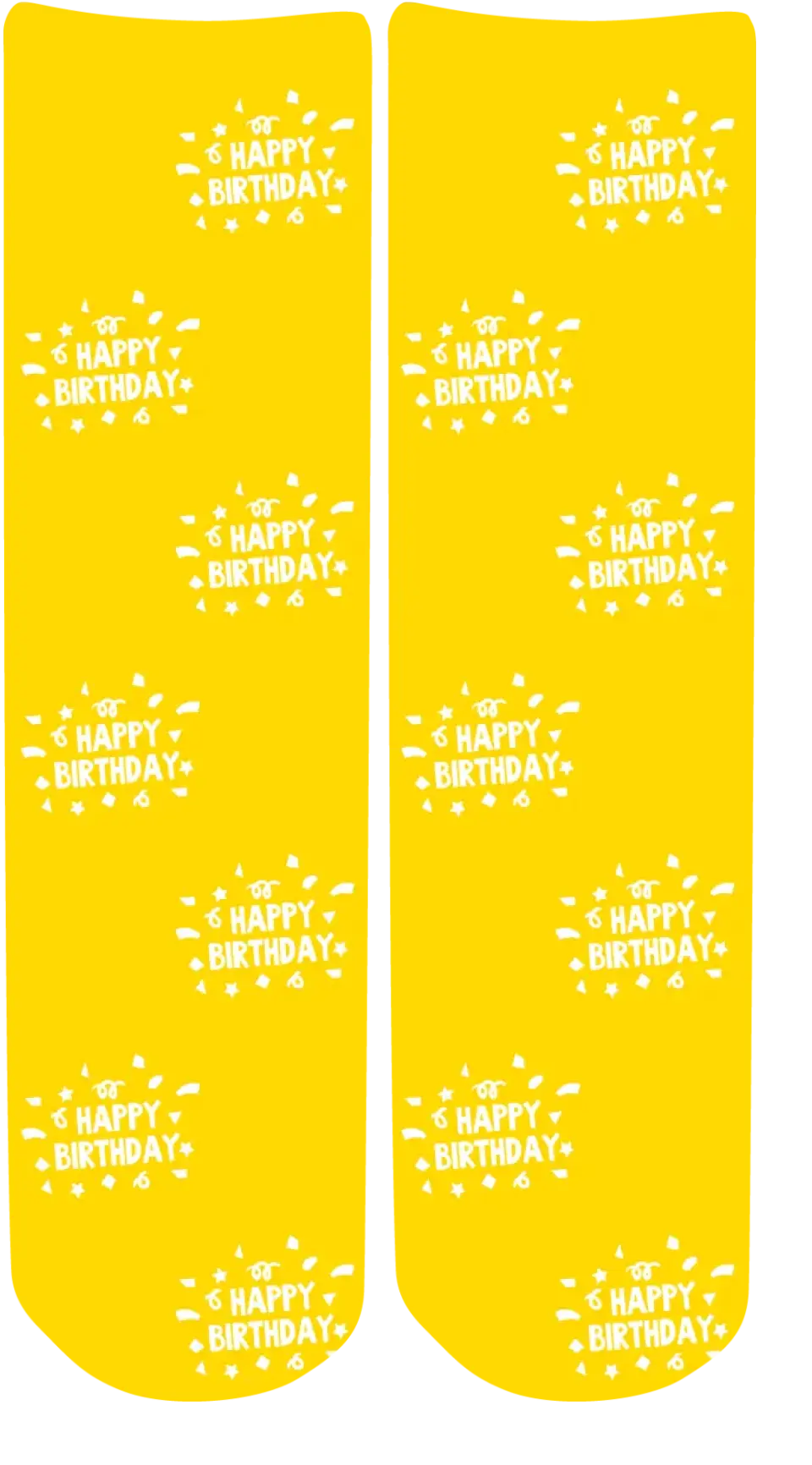 Personalised Face Socks - Happy Birthday Yellow