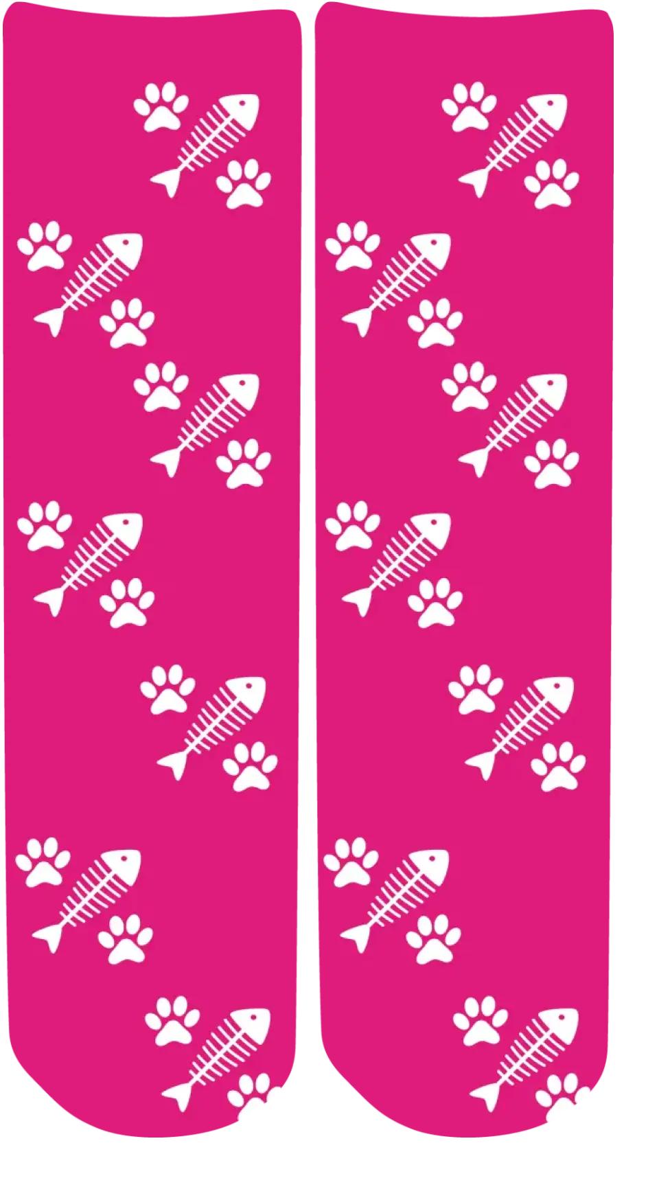 Personalised Face Socks - Pet Dark Pink (CPawPattern)