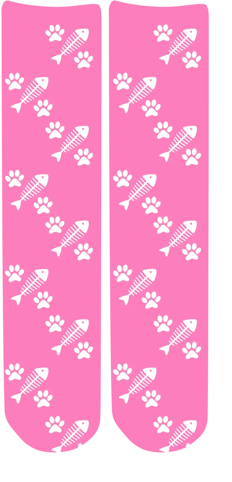 Personalised Face Socks - Pet Light Pink (CPawPattern)