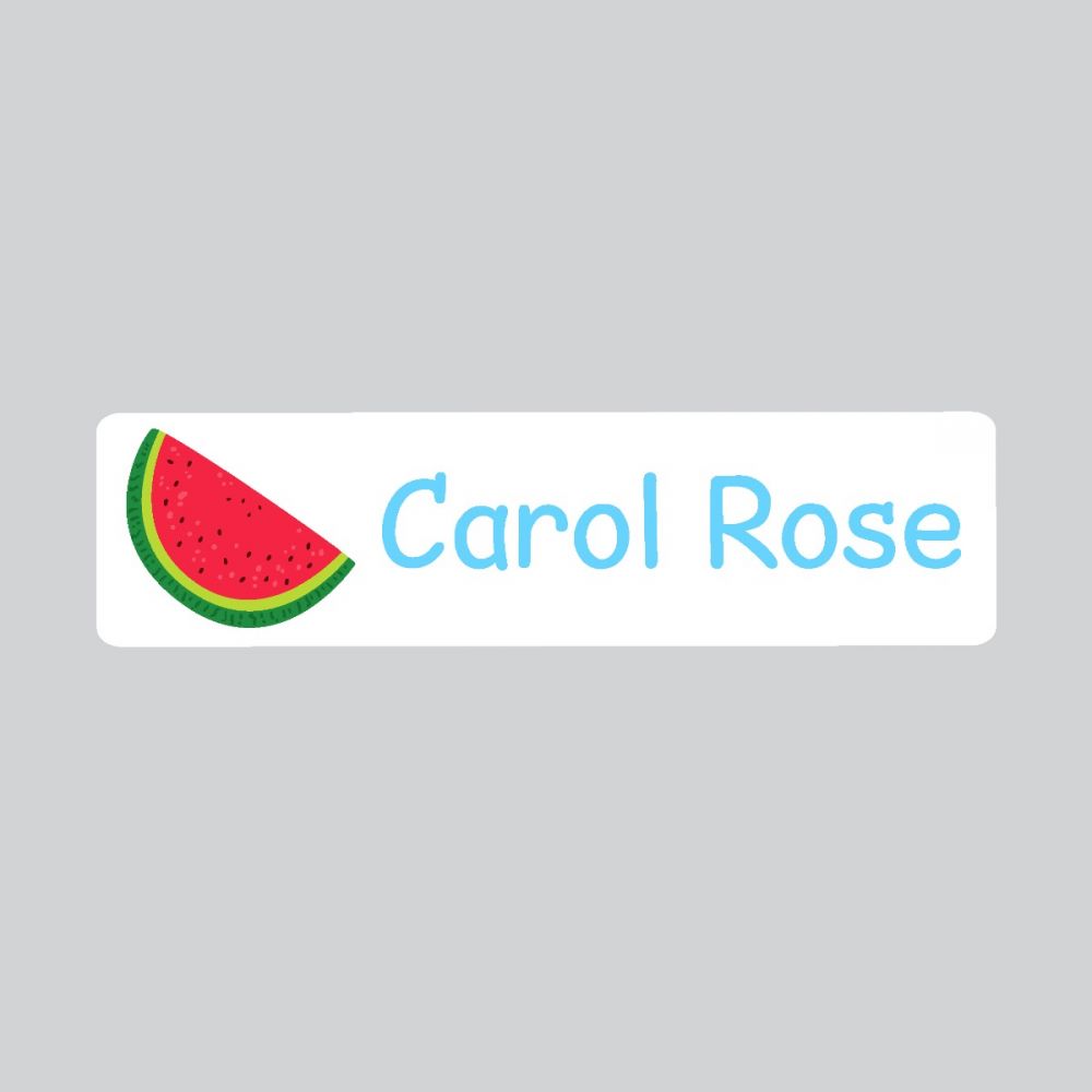 25 x Personalised Iron-on Name Labels - Water Melon