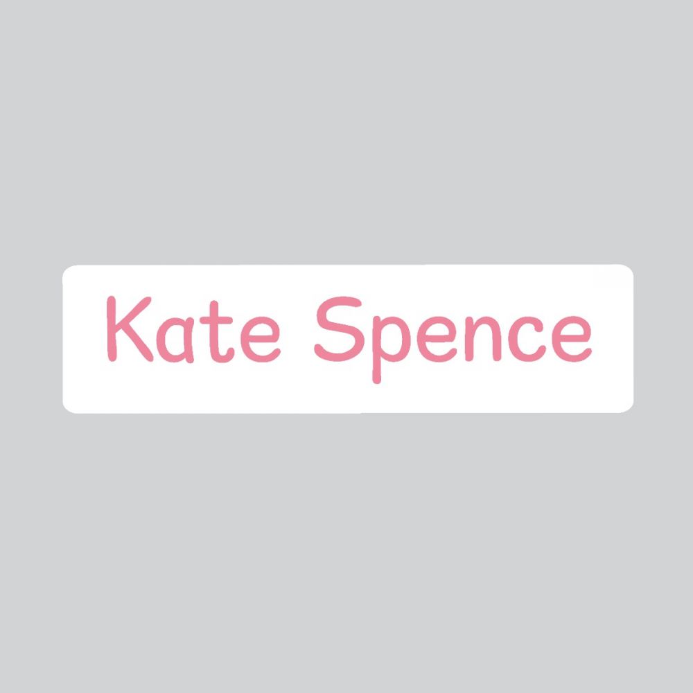 25 x Personalised Iron-on Name Labels - Light Pink