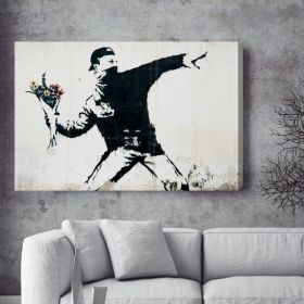 Flower Riot Banksy Canvas