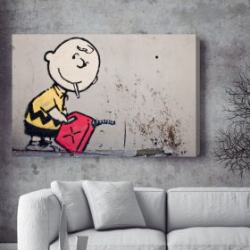Charlie Brown Banksy Canvas