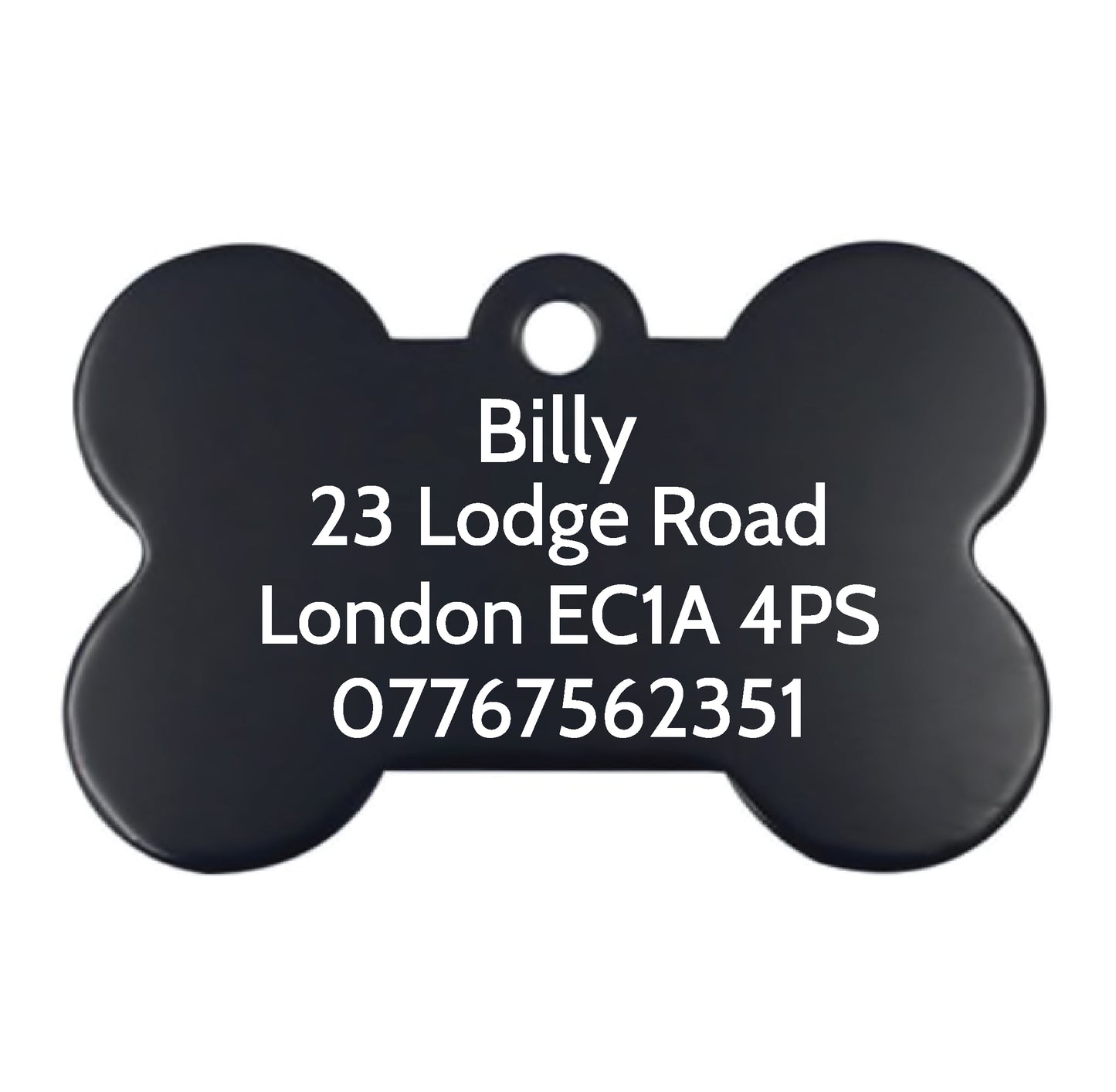 Personalised Engraved Bone Pet Tag - Bone (BS_0056)