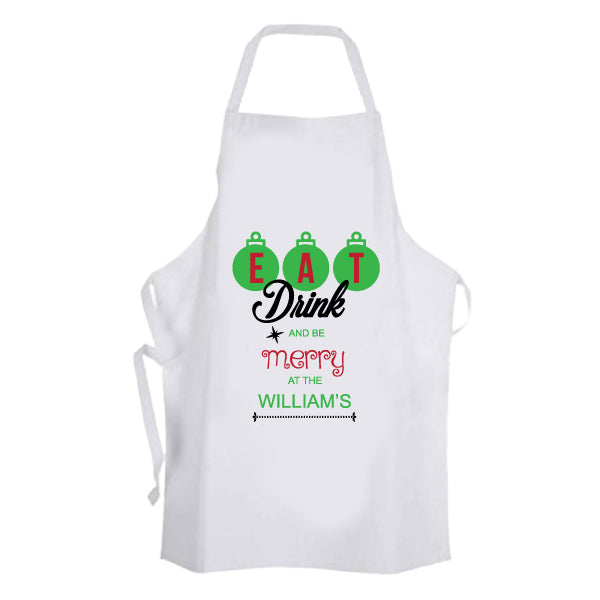 Personalised Christmas Name Apron - Eat