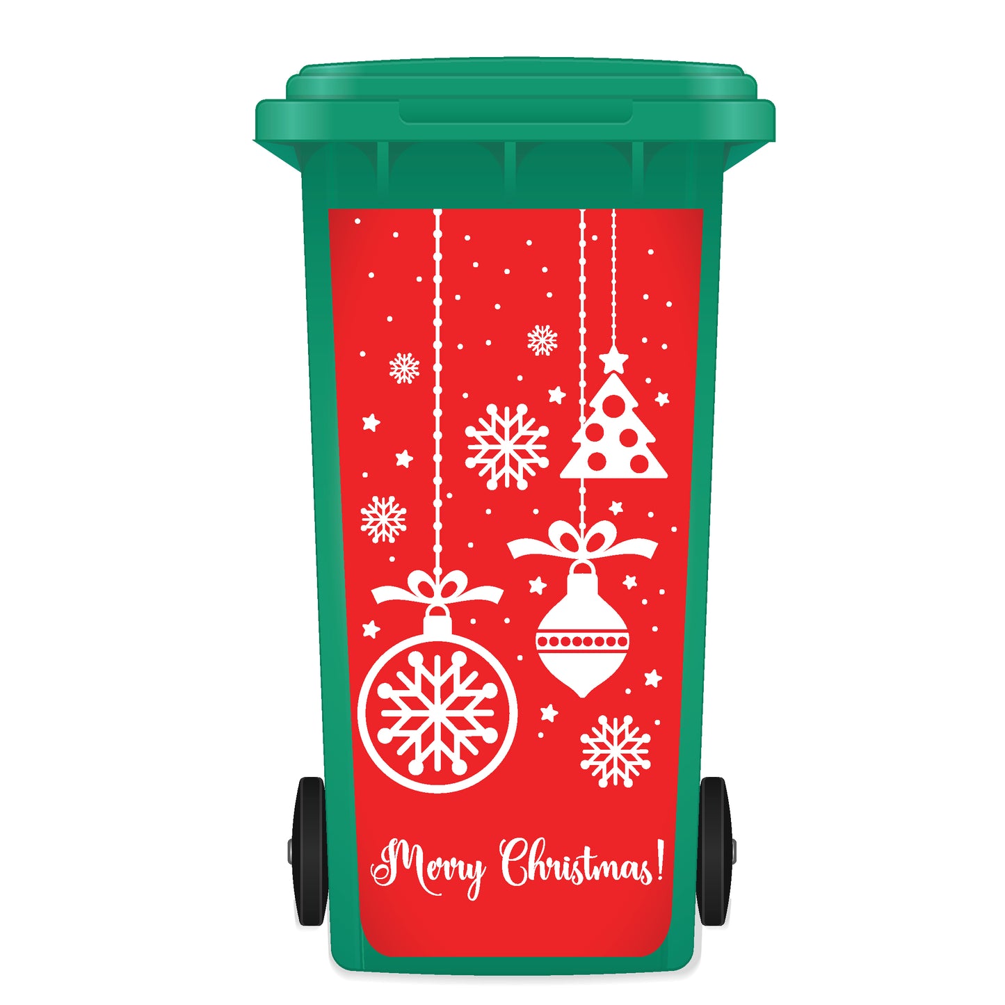 Christmas Wheelie Bin Panel Sticker - Festive Decorations A01