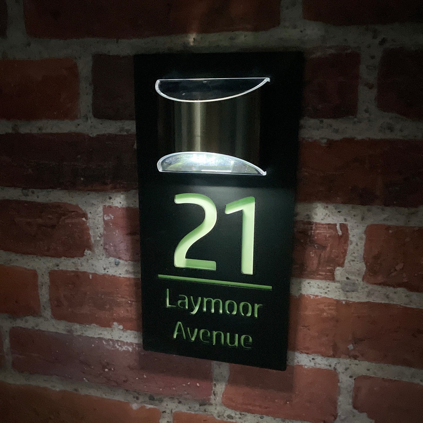 Grandeur Glow In The Dark Laser Cut Door Sign Plaque - White
