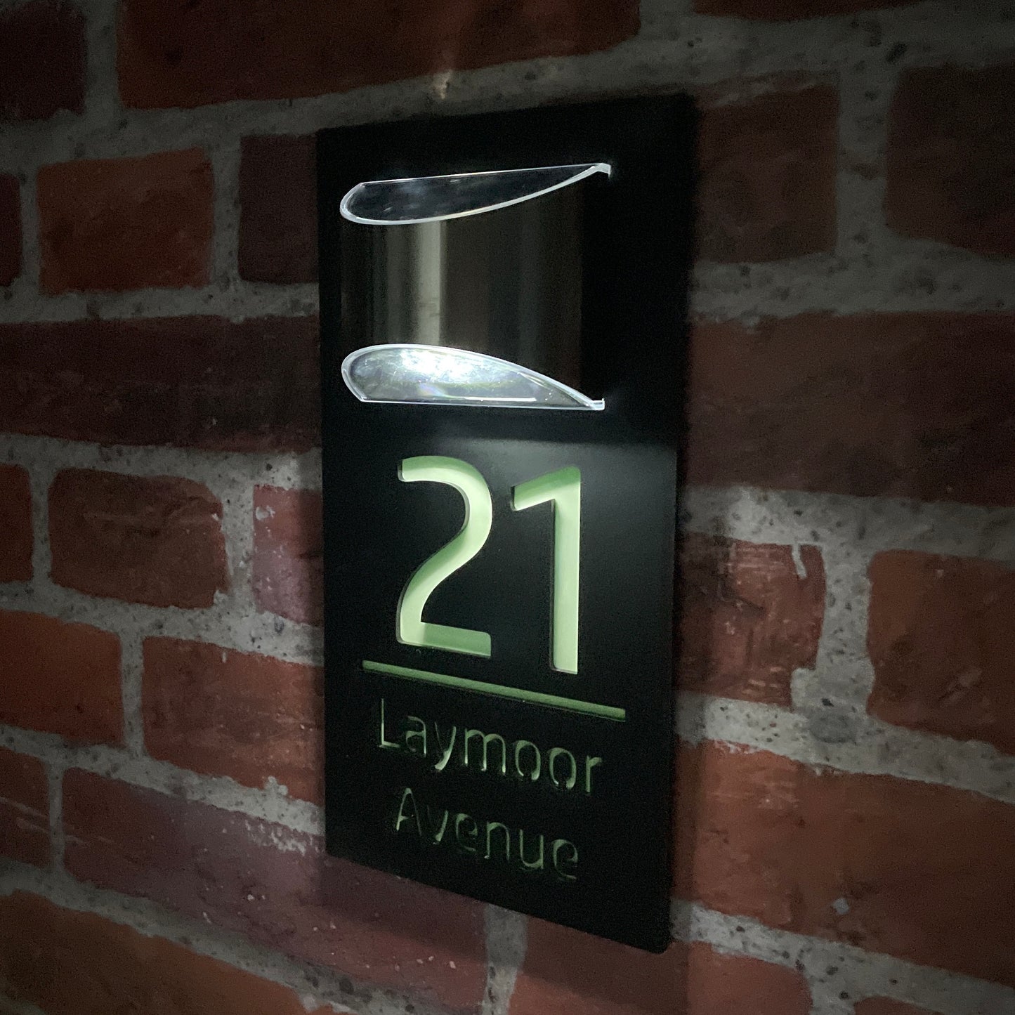 Grandeur Glow In The Dark Laser Cut Door Sign Plaque - White