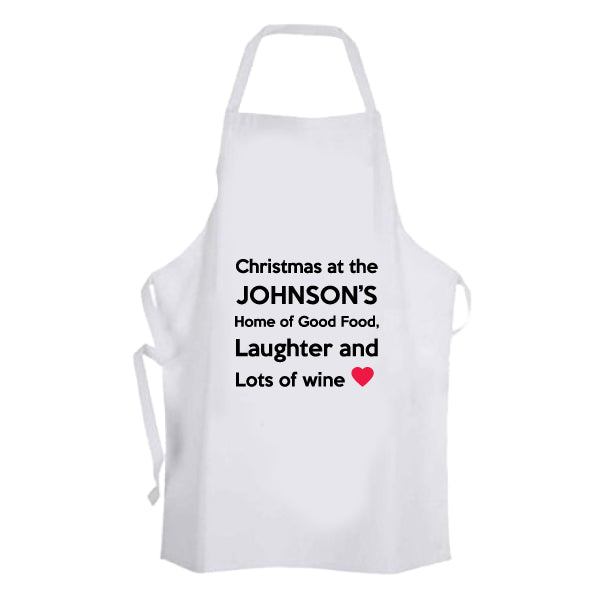 Personalised Christmas Name Apron - Laughter