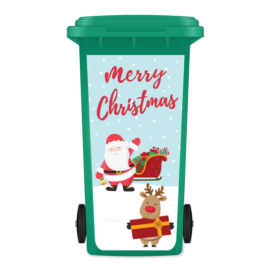 Christmas Wheelie Bin Panel Sticker - Merry Christmas SR12