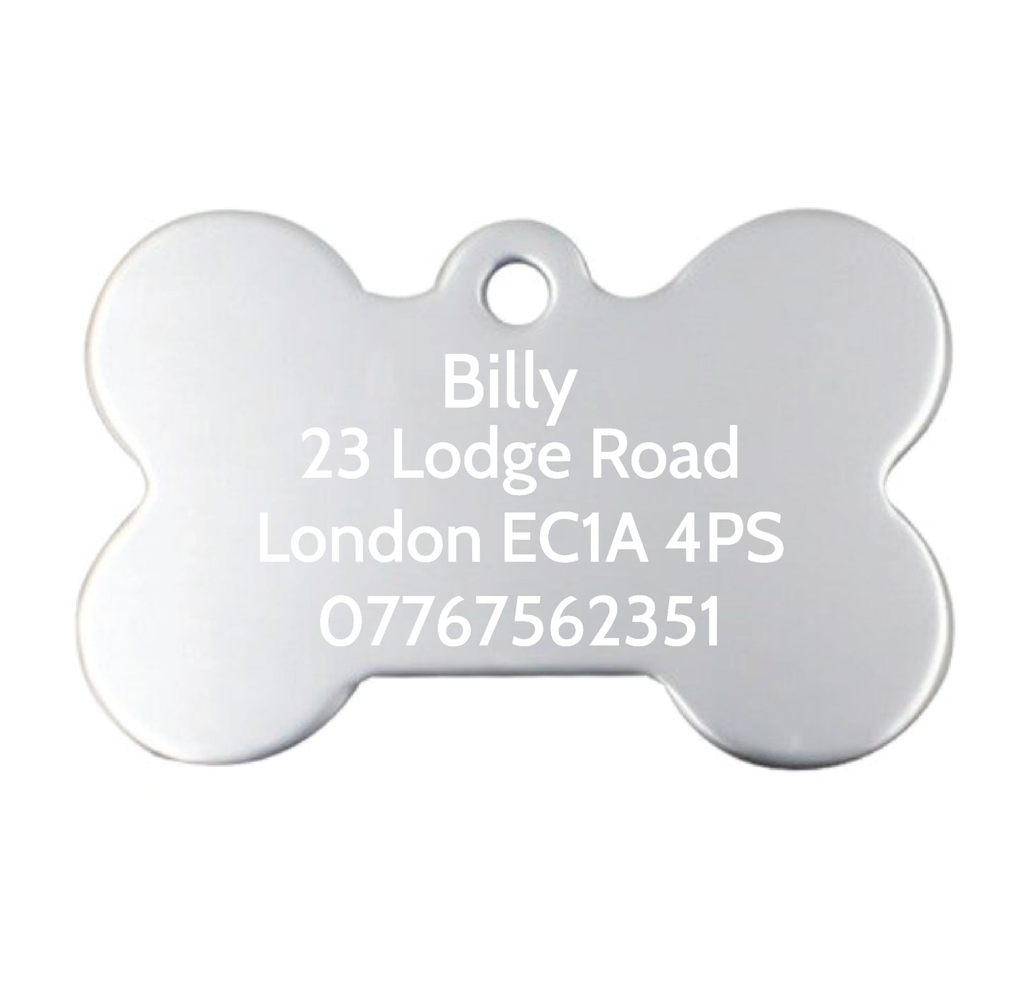 Personalised Engraved Bone Pet Tag - Bone (BS_0056)