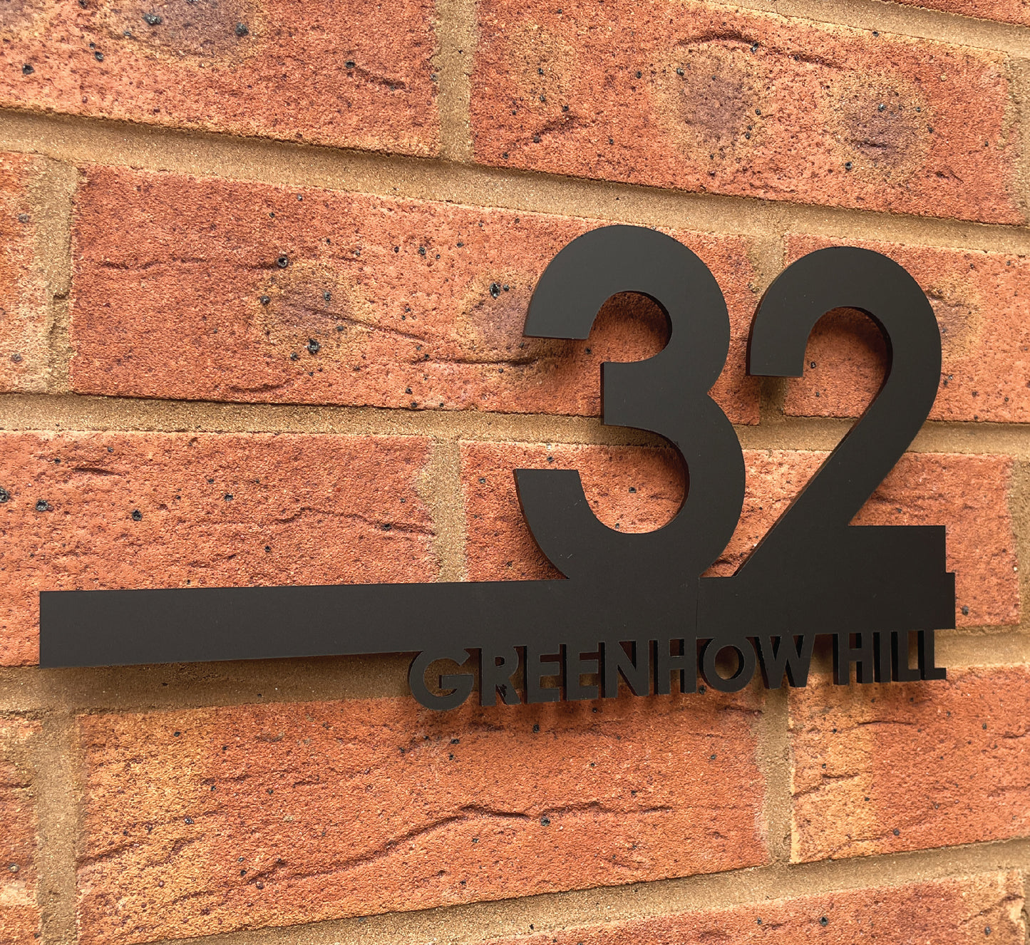 Personalised Acrylic Laser Cut Door Sign - Black (Ely)