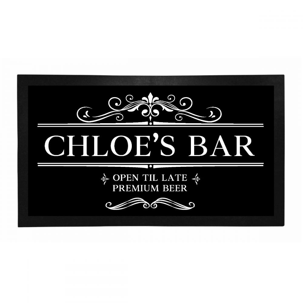 Personalised Bar Mat - Bar (Name_Black)