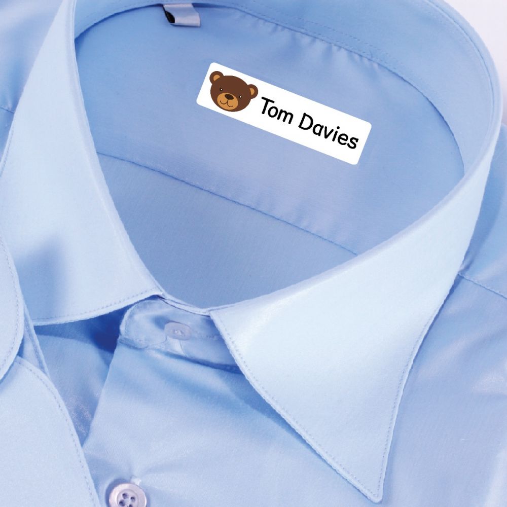 25 x Personalised Iron-on Name Labels - Bear