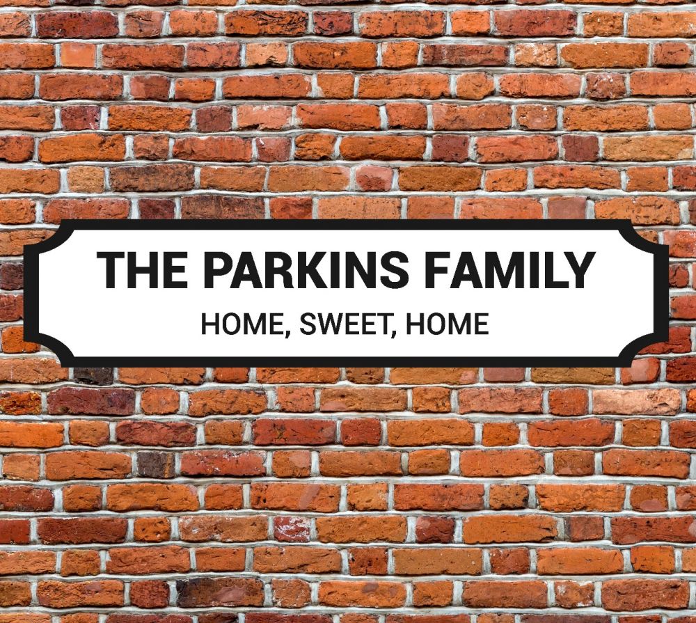 Personalised Home & Garden Plaque - Black