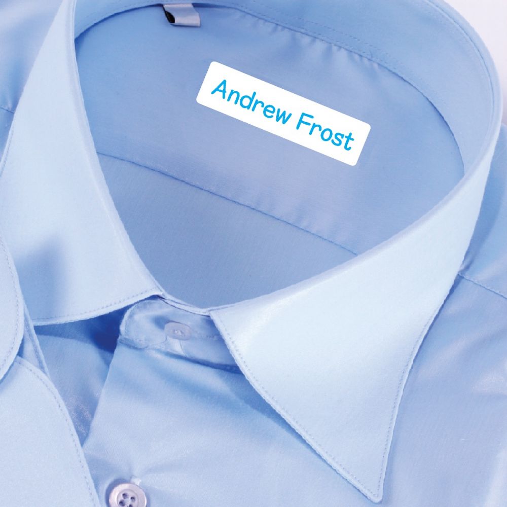25 x Personalised Iron-on Name Labels - Blue