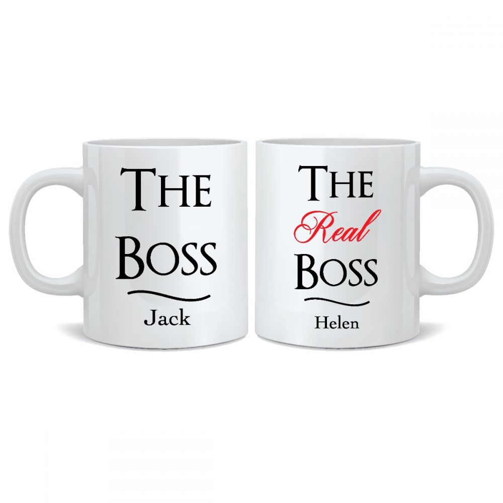 Personalised Wedding Mr & Mrs Mugs - The Boss