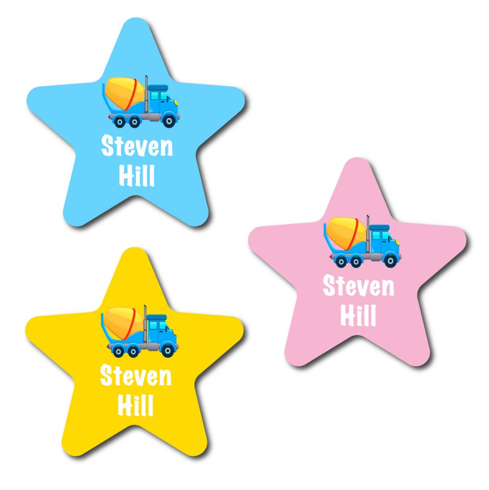 30 Star Truck Name Labels