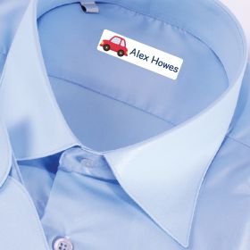 25 x Personalised Iron-on Name Labels - Car