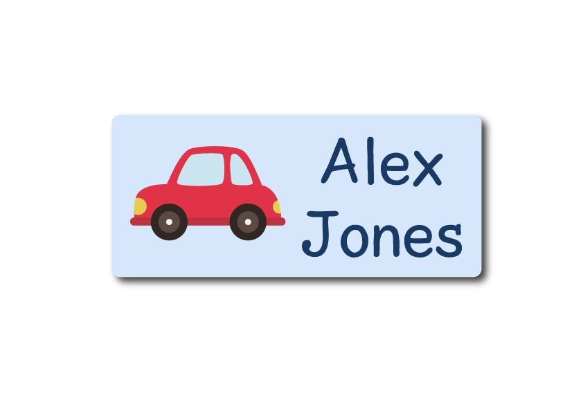 Car Rectangle Name Label