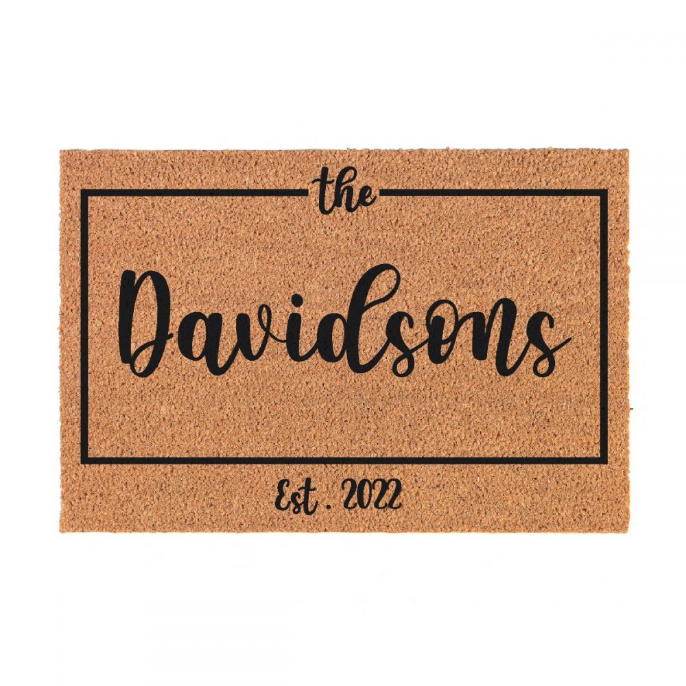 Personalised Coir Door Mat - (The F/N_Est)