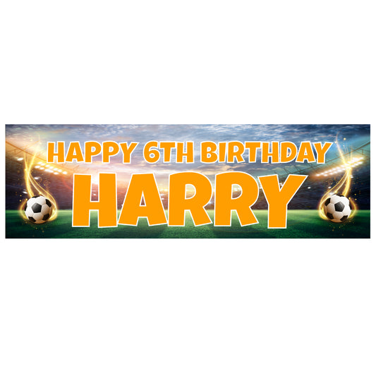 Personalised Birthday Banner Football