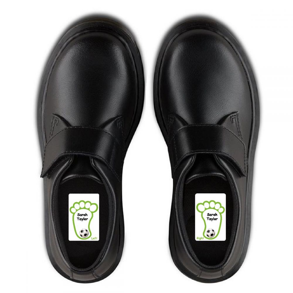5 Pairs of Personalised Iron-on Name Shoe Labels - Football