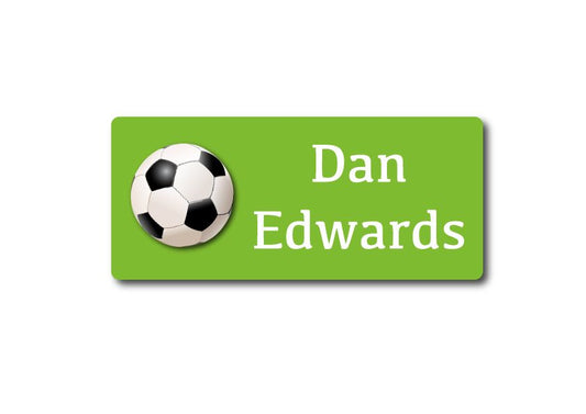 Football Rectangle Name Label