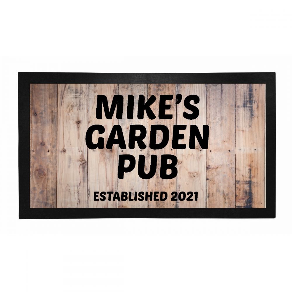 Personalised Bar Mat - Garden Pub
