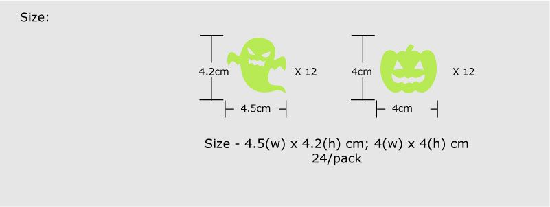 Glow In The Dark Ghosts and Pumpkins