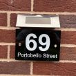 Personalised Black Acrylic Door Sign with Solar Light - Rectangle Shape (AR_FT)