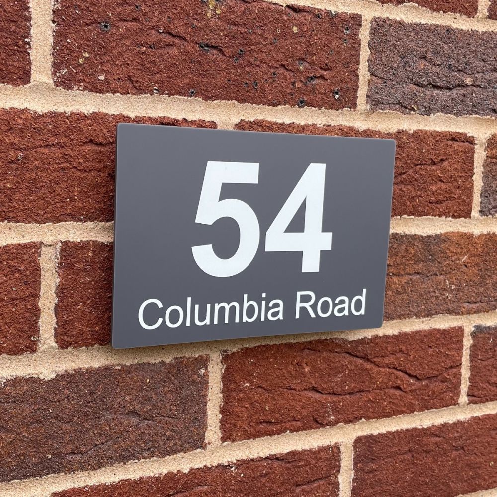 Personalised Grey Floating Acrylic Door Sign - (AR_FT)