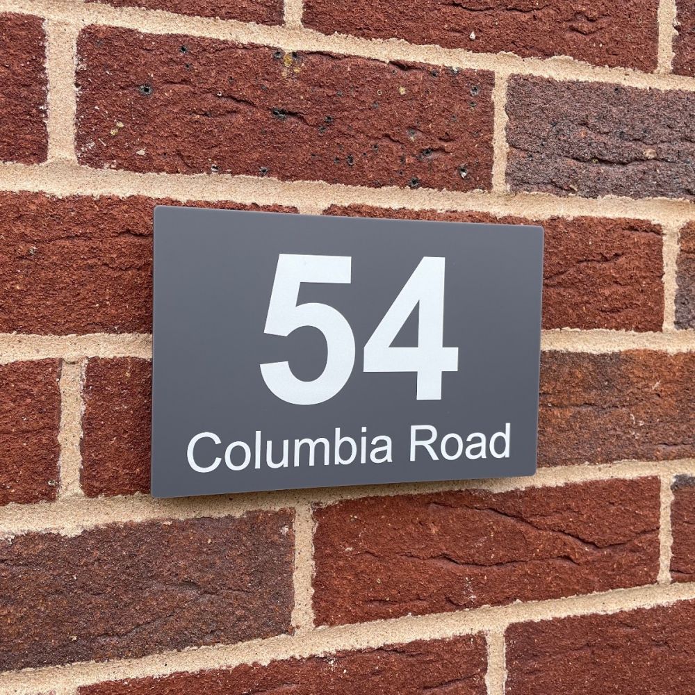 Personalised Grey Floating Acrylic Door Sign - (AR_FT)