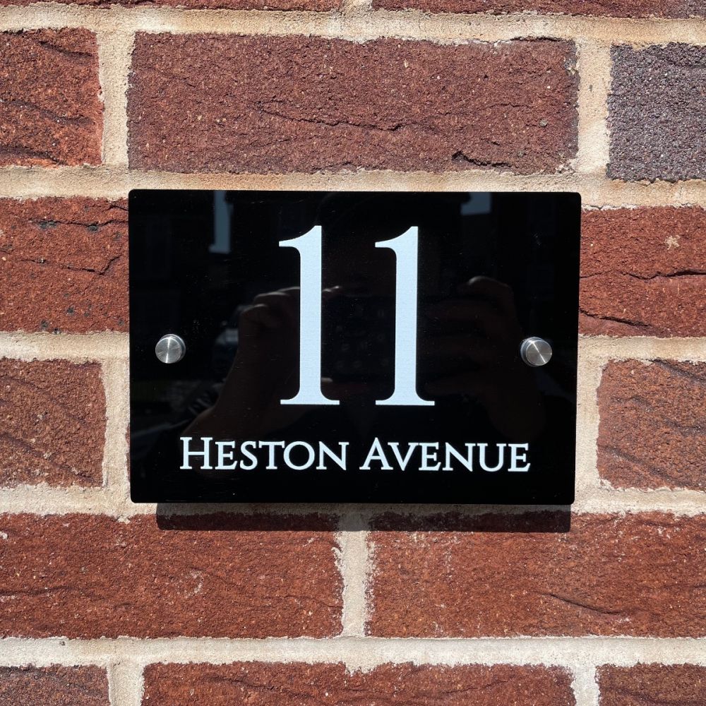 Personalised Rectangular Acrylic Door Sign - (Font_20098)