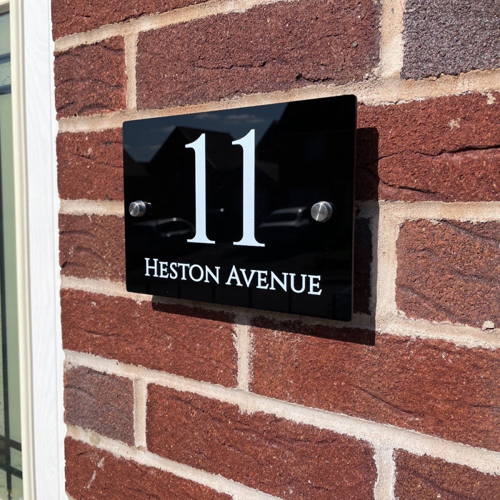 Personalised Rectangular Acrylic Door Sign - (Font_20098)