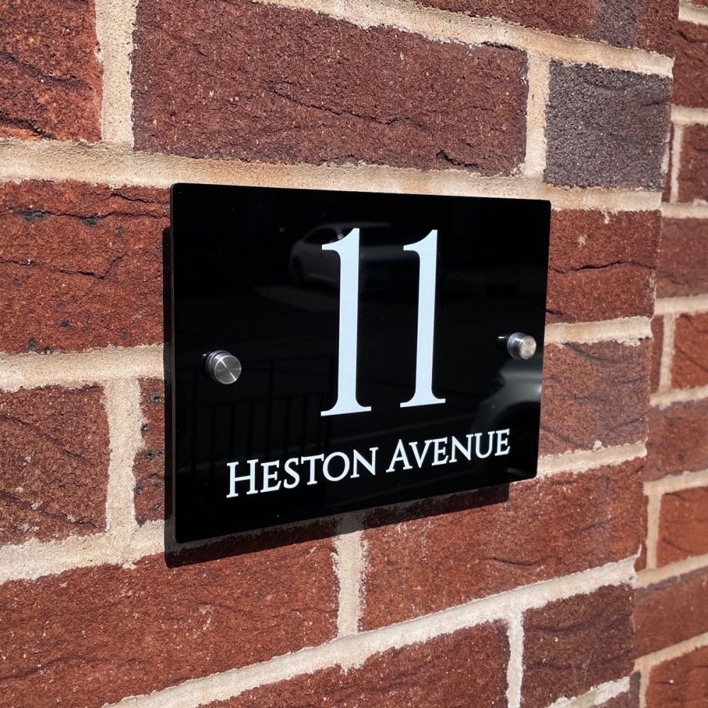 Personalised Rectangular Acrylic Door Sign - (Font_20098)