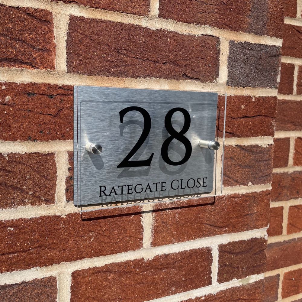 Personalised Acrylic Metal Door Sign - DP_Font_20098