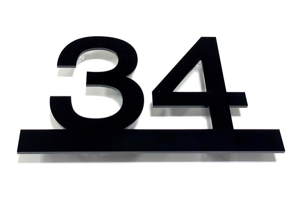 Personalised Numbers Acrylic Door Sign - (BK_INDL)