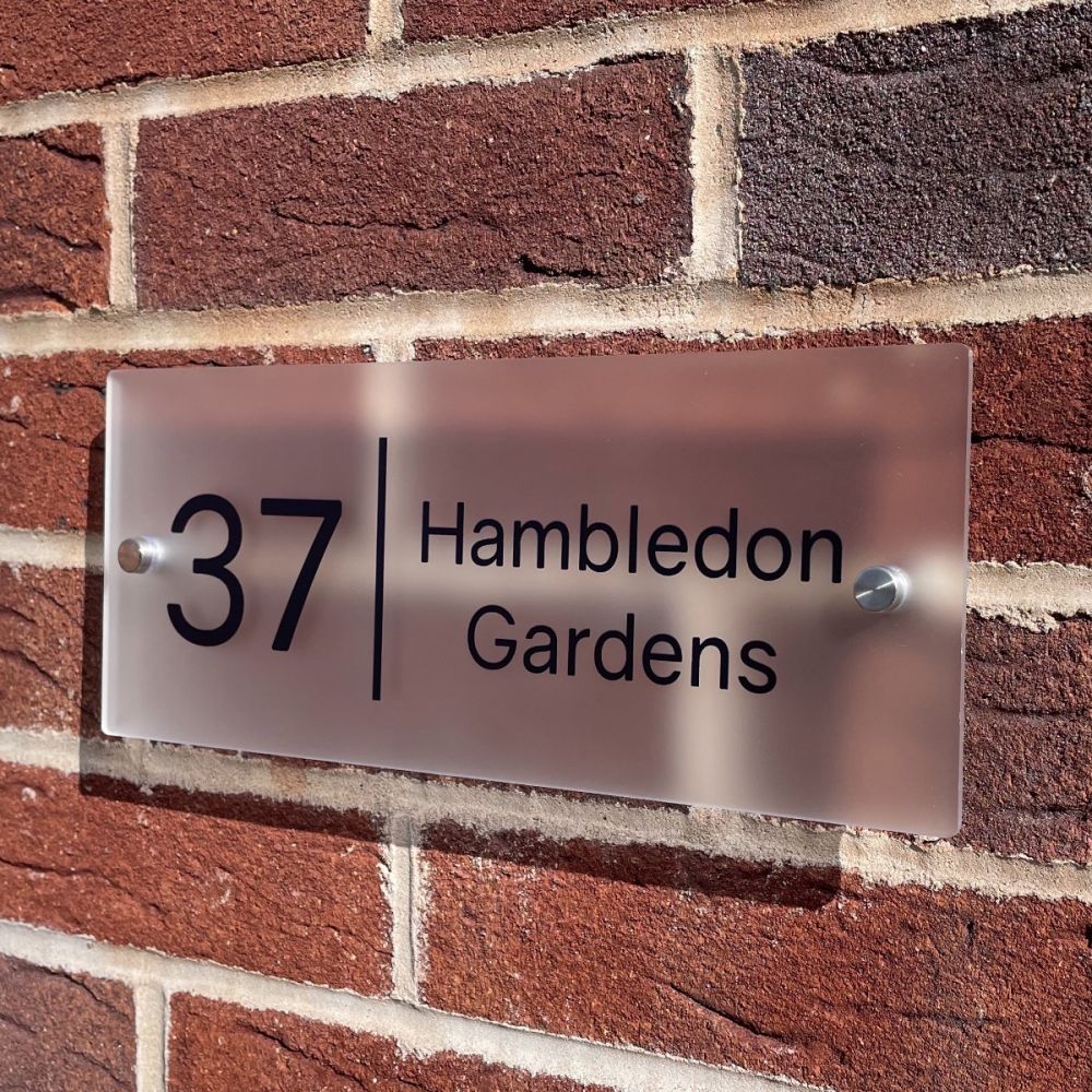 Personalised Premium Rectangular Frosted Effect Door Sign - SPL33#