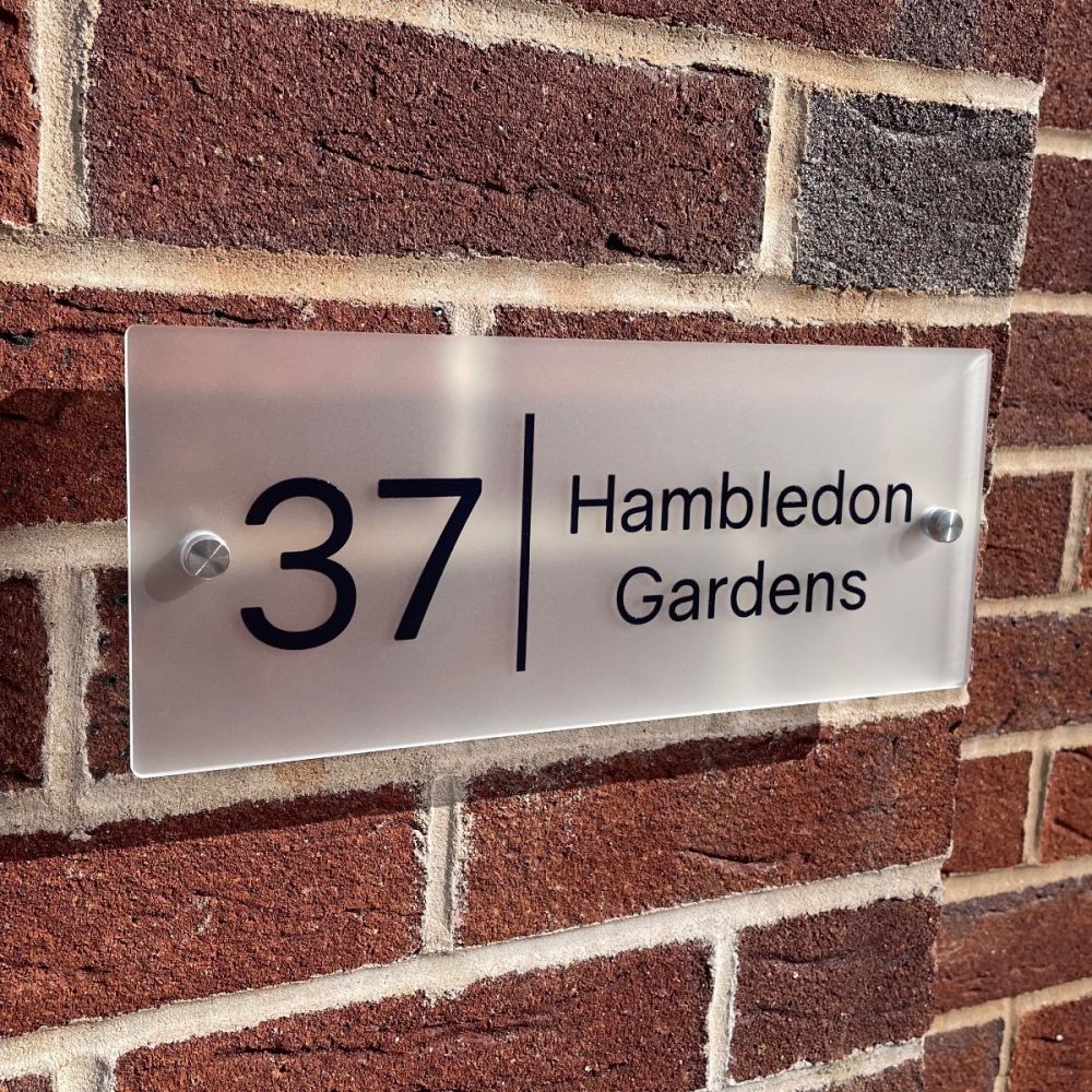 Personalised Premium Rectangular Frosted Effect Door Sign - SPL33#