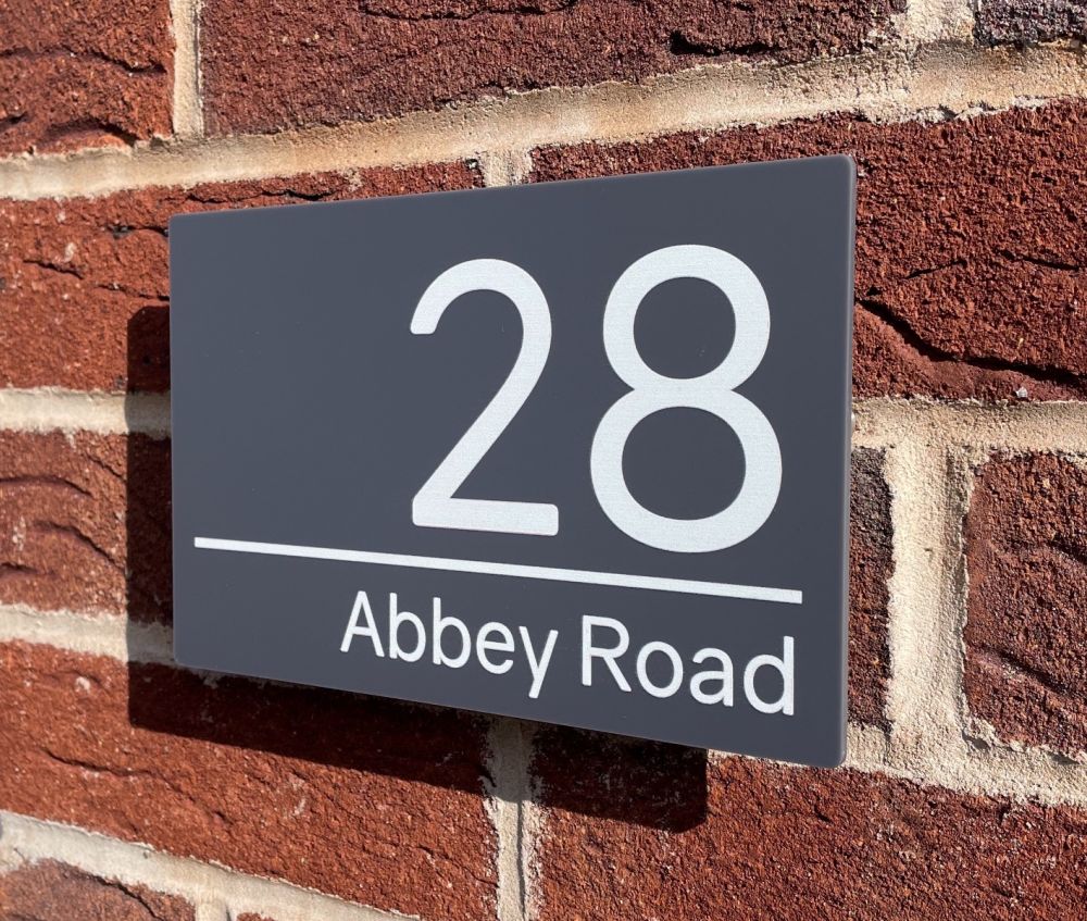 Personalised Grey Floating Acrylic Door Sign