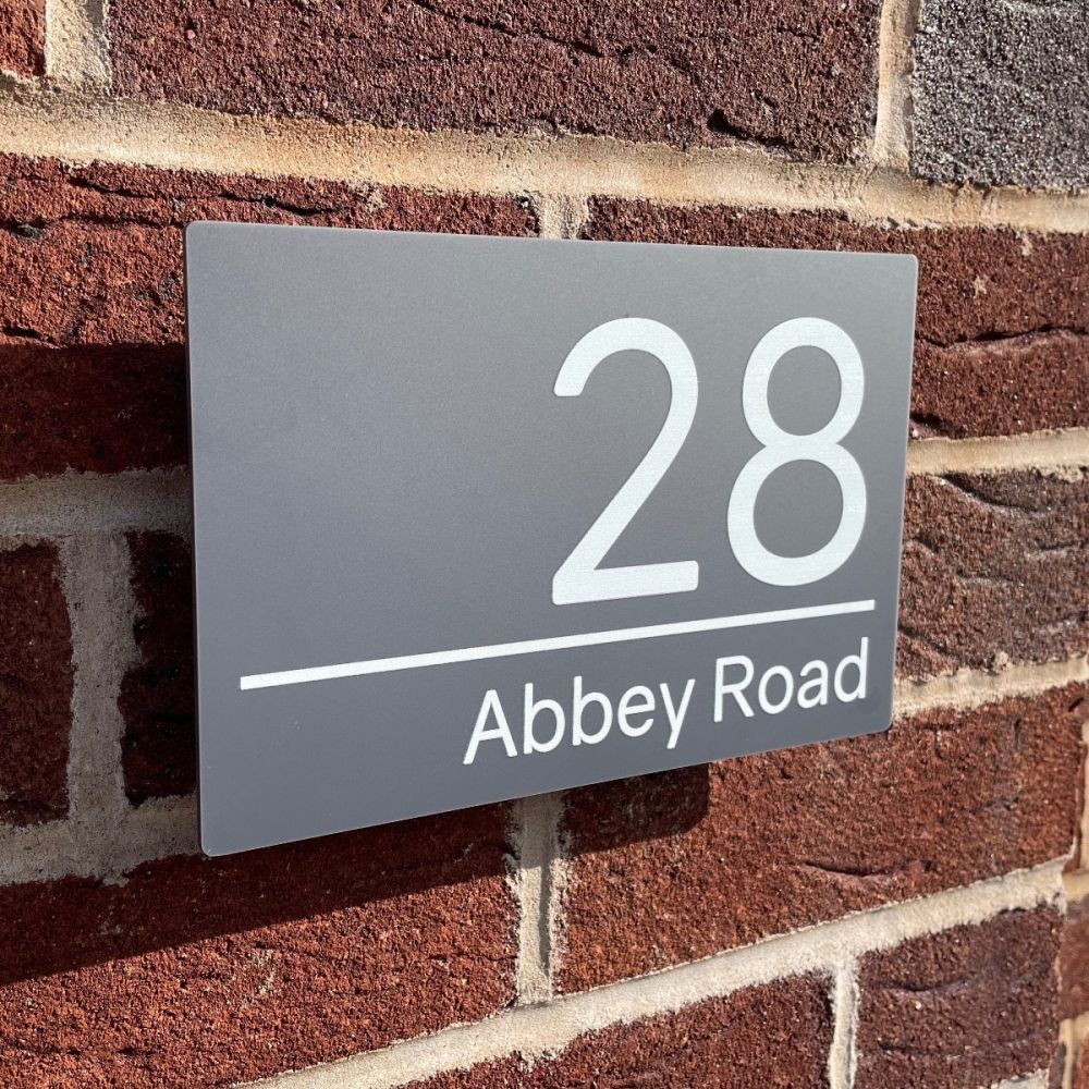 Personalised Grey Floating Acrylic Door Sign