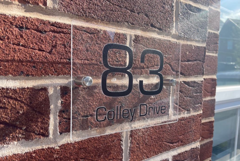 Personalised Clear Acrylic Door Sign